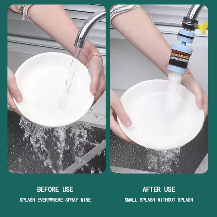Faucet Tap Water Filter – 360° Rotating Multi-Layer Water Purifier